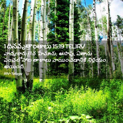 Picture 02 - 1 దినవృత్తాంతాలు 15:19 TELIRV - వాద్యకారులైన - Bible Verse Picture
