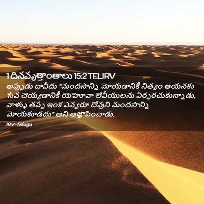 Picture 02 - 1 దినవృత్తాంతాలు 15:2 TELIRV - అప్పుడు దావీదు - Bible Verse Picture