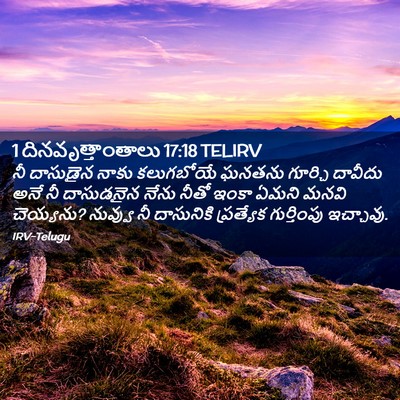 Picture 02 - 1 దినవృత్తాంతాలు 17:18 TELIRV - నీ దాసుడైన నాకు - Bible Verse Picture