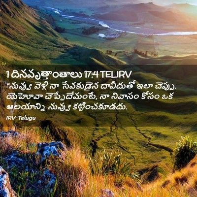 Picture 02 - 1 దినవృత్తాంతాలు 17:4 TELIRV - “నువ్వు వెళ్లి నా - Bible Verse Picture