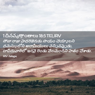 Picture 02 - 1 దినవృత్తాంతాలు 18:5 TELIRV - సోబా రాజు - Bible Verse Picture