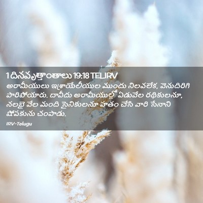 Picture 02 - 1 దినవృత్తాంతాలు 19:18 TELIRV - అరామీయులు - Bible Verse Picture