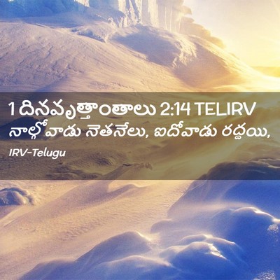 Picture 02 - 1 దినవృత్తాంతాలు 2:14 TELIRV - నాల్గోవాడు - Bible Verse Picture