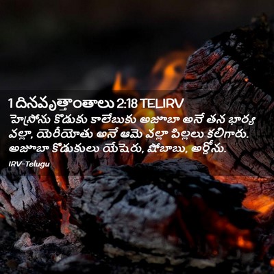 Picture 02 - 1 దినవృత్తాంతాలు 2:18 TELIRV - హెస్రోను కొడుకు - Bible Verse Picture