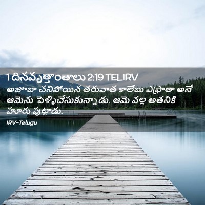 Picture 02 - 1 దినవృత్తాంతాలు 2:19 TELIRV - అజూబా చనిపోయిన - Bible Verse Picture