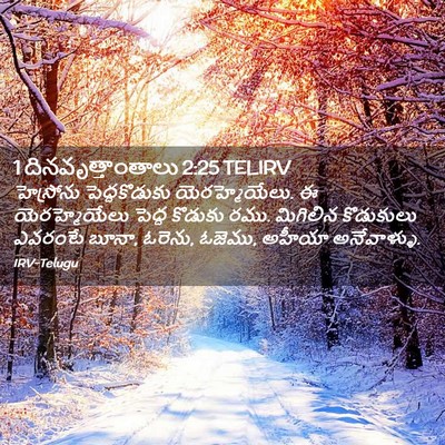 Picture 02 - 1 దినవృత్తాంతాలు 2:25 TELIRV - హెస్రోను - Bible Verse Picture