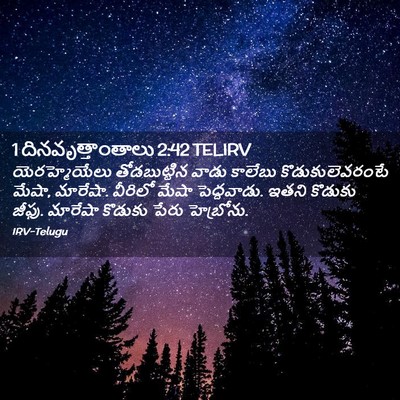 Picture 02 - 1 దినవృత్తాంతాలు 2:42 TELIRV - యెరహ్మెయేలు - Bible Verse Picture