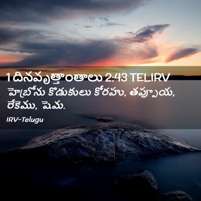 Picture 02 - 1 దినవృత్తాంతాలు 2:43 TELIRV - హెబ్రోను కొడుకులు - Bible Verse Picture