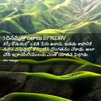 Picture 02 - 1 దినవృత్తాంతాలు 2:7 TELIRV - కర్మీ కొడుకుల్లో - Bible Verse Picture