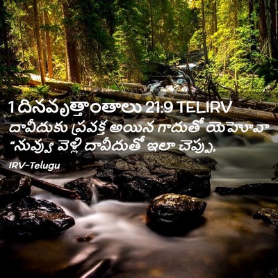 Picture 02 - 1 దినవృత్తాంతాలు 21:9 TELIRV - దావీదుకు ప్రవక్త - Bible Verse Picture