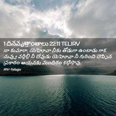 Picture 02 - 1 దినవృత్తాంతాలు 22:11 TELIRV - నా కుమారా, యెహోవా - Bible Verse Picture