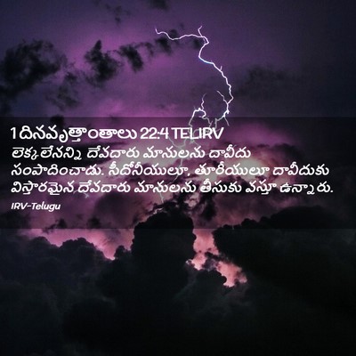 Picture 02 - 1 దినవృత్తాంతాలు 22:4 TELIRV - లెక్కలేనన్ని - Bible Verse Picture