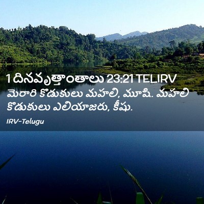 Picture 02 - 1 దినవృత్తాంతాలు 23:21 TELIRV - మెరారి కొడుకులు - Bible Verse Picture