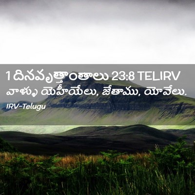 Picture 02 - 1 దినవృత్తాంతాలు 23:8 TELIRV - వాళ్ళు యెహీయేలు, - Bible Verse Picture