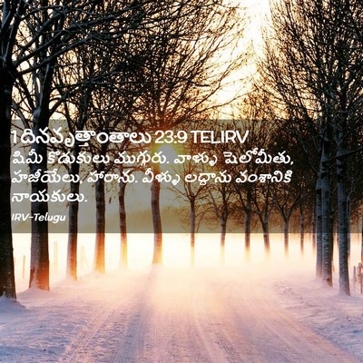 Picture 02 - 1 దినవృత్తాంతాలు 23:9 TELIRV - షిమీ కొడుకులు - Bible Verse Picture