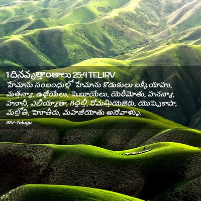Picture 02 - 1 దినవృత్తాంతాలు 25:4 TELIRV - హేమాను సంబంధుల్లో - Bible Verse Picture