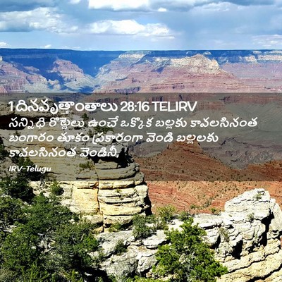 Picture 02 - 1 దినవృత్తాంతాలు 28:16 TELIRV - సన్నిధి రొట్టెలు - Bible Verse Picture