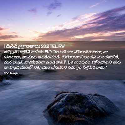 Picture 02 - 1 దినవృత్తాంతాలు 28:2 TELIRV - అప్పుడు రాజైన - Bible Verse Picture