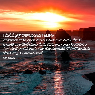 Picture 02 - 1 దినవృత్తాంతాలు 28:5 TELIRV - యెహోవా నాకు చాలా - Bible Verse Picture