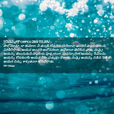 Picture 02 - 1 దినవృత్తాంతాలు 28:9 TELIRV - సొలొమోనూ, నా - Bible Verse Picture