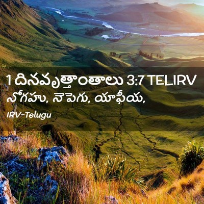 Picture 02 - 1 దినవృత్తాంతాలు 3:7 TELIRV - నోగహు, నెపెగు, - Bible Verse Picture