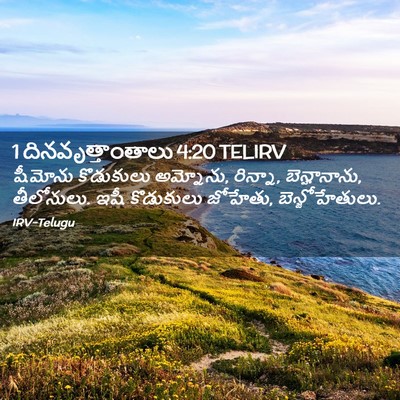 Picture 02 - 1 దినవృత్తాంతాలు 4:20 TELIRV - షీమోను కొడుకులు - Bible Verse Picture