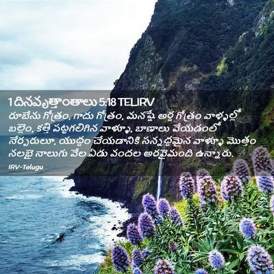 Picture 02 - 1 దినవృత్తాంతాలు 5:18 TELIRV - రూబేను గోత్రం, - Bible Verse Picture