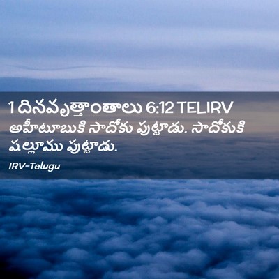 Picture 02 - 1 దినవృత్తాంతాలు 6:12 TELIRV - అహీటూబుకి సాదోకు - Bible Verse Picture