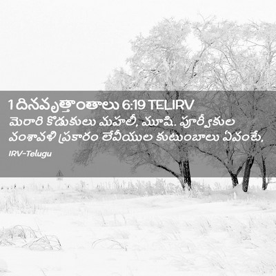 Picture 02 - 1 దినవృత్తాంతాలు 6:19 TELIRV - మెరారి కొడుకులు - Bible Verse Picture