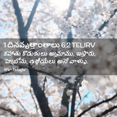 Picture 02 - 1 దినవృత్తాంతాలు 6:2 TELIRV - కహాతు కొడుకులు - Bible Verse Picture
