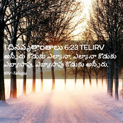 Picture 02 - 1 దినవృత్తాంతాలు 6:23 TELIRV - అస్సీరు కొడుకు - Bible Verse Picture