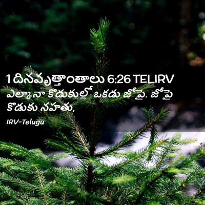 Picture 02 - 1 దినవృత్తాంతాలు 6:26 TELIRV - ఎల్కానా - Bible Verse Picture