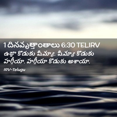Picture 02 - 1 దినవృత్తాంతాలు 6:30 TELIRV - ఉజ్జా కొడుకు - Bible Verse Picture
