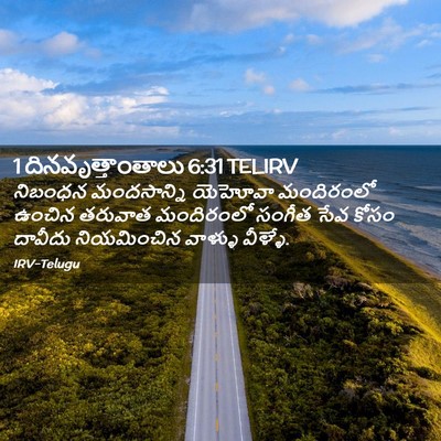 Picture 02 - 1 దినవృత్తాంతాలు 6:31 TELIRV - నిబంధన మందసాన్ని - Bible Verse Picture