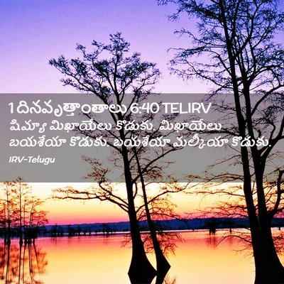 Picture 02 - 1 దినవృత్తాంతాలు 6:40 TELIRV - షిమ్యా మిఖాయేలు - Bible Verse Picture