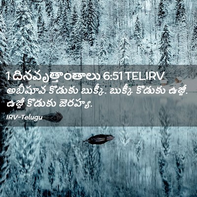 Picture 02 - 1 దినవృత్తాంతాలు 6:51 TELIRV - అబీషూవ కొడుకు - Bible Verse Picture