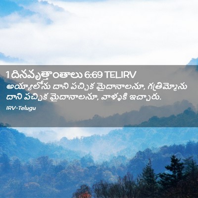 Picture 02 - 1 దినవృత్తాంతాలు 6:69 TELIRV - అయ్యాలోను దాని - Bible Verse Picture