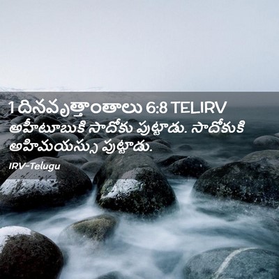 Picture 02 - 1 దినవృత్తాంతాలు 6:8 TELIRV - అహీటూబుకి సాదోకు - Bible Verse Picture