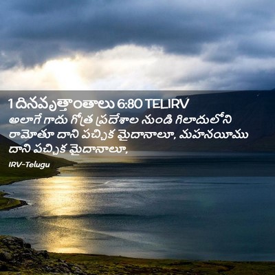 Picture 02 - 1 దినవృత్తాంతాలు 6:80 TELIRV - అలాగే గాదు గోత్ర - Bible Verse Picture