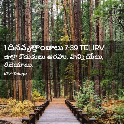 Picture 02 - 1 దినవృత్తాంతాలు 7:39 TELIRV - ఉల్లా కొడుకులు - Bible Verse Picture