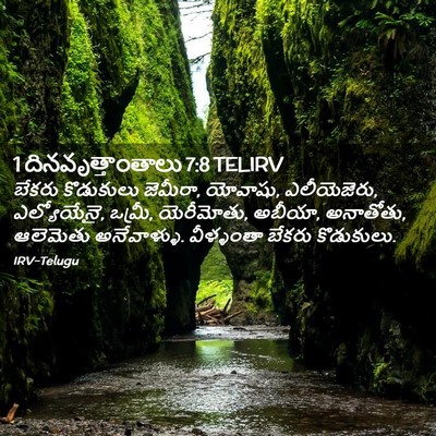 Picture 02 - 1 దినవృత్తాంతాలు 7:8 TELIRV - బేకరు కొడుకులు - Bible Verse Picture