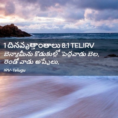 Picture 02 - 1 దినవృత్తాంతాలు 8:1 TELIRV - బెన్యామీను - Bible Verse Picture