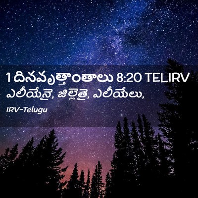 Picture 02 - 1 దినవృత్తాంతాలు 8:20 TELIRV - ఎలీయేనై, జిల్లెతై, - Bible Verse Picture