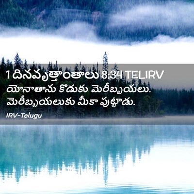Picture 02 - 1 దినవృత్తాంతాలు 8:34 TELIRV - యోనాతాను కొడుకు - Bible Verse Picture