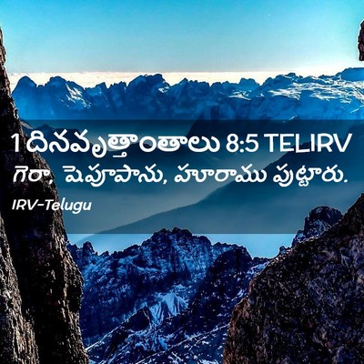 Picture 02 - 1 దినవృత్తాంతాలు 8:5 TELIRV - గెరా, షెపూపాను, - Bible Verse Picture