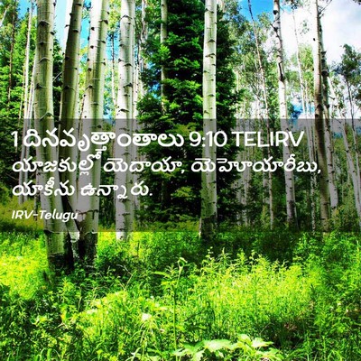 Picture 02 - 1 దినవృత్తాంతాలు 9:10 TELIRV - యాజకుల్లో యెదాయా, - Bible Verse Picture