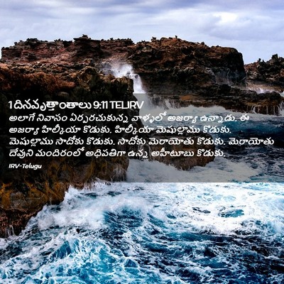 Picture 02 - 1 దినవృత్తాంతాలు 9:11 TELIRV - అలాగే నివాసం - Bible Verse Picture