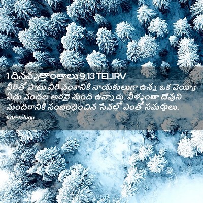 Picture 02 - 1 దినవృత్తాంతాలు 9:13 TELIRV - వీరితో పాటు వీరి - Bible Verse Picture