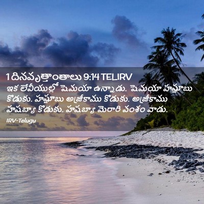 Picture 02 - 1 దినవృత్తాంతాలు 9:14 TELIRV - ఇక లేవీయుల్లో - Bible Verse Picture