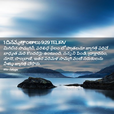Picture 02 - 1 దినవృత్తాంతాలు 9:29 TELIRV - మిగిలిన - Bible Verse Picture